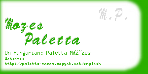 mozes paletta business card